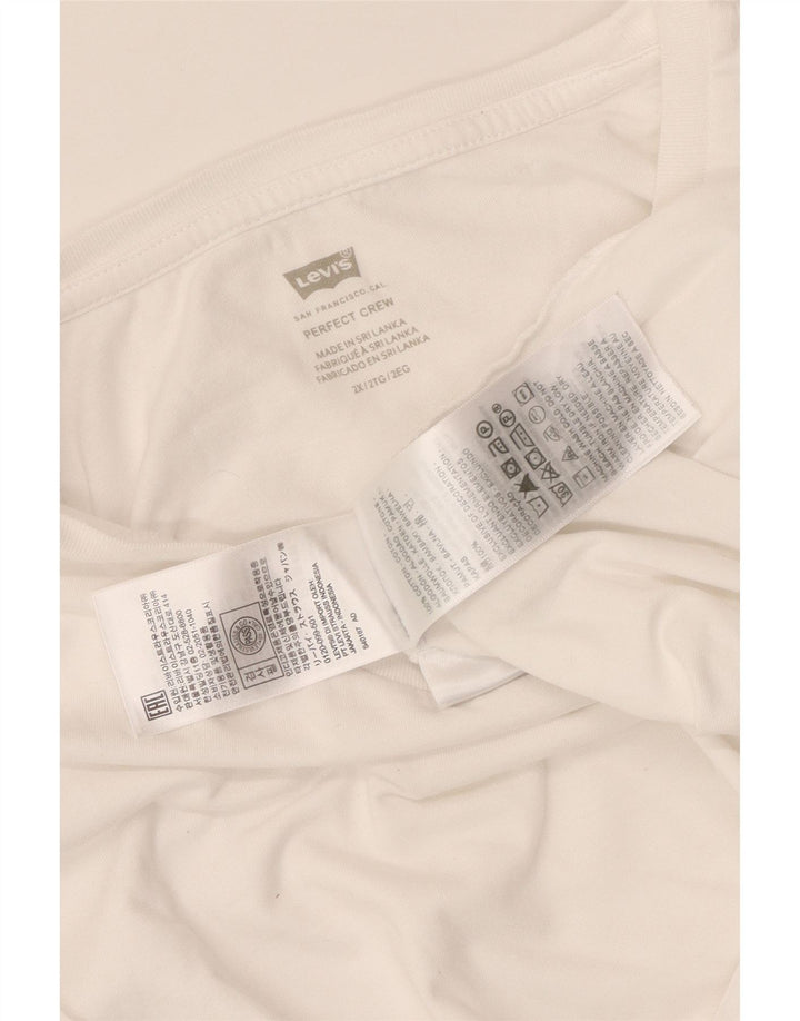 LEVI'S ženska majica kratkih rukava Perfect Crew UK 20 2XL bijeli pamuk