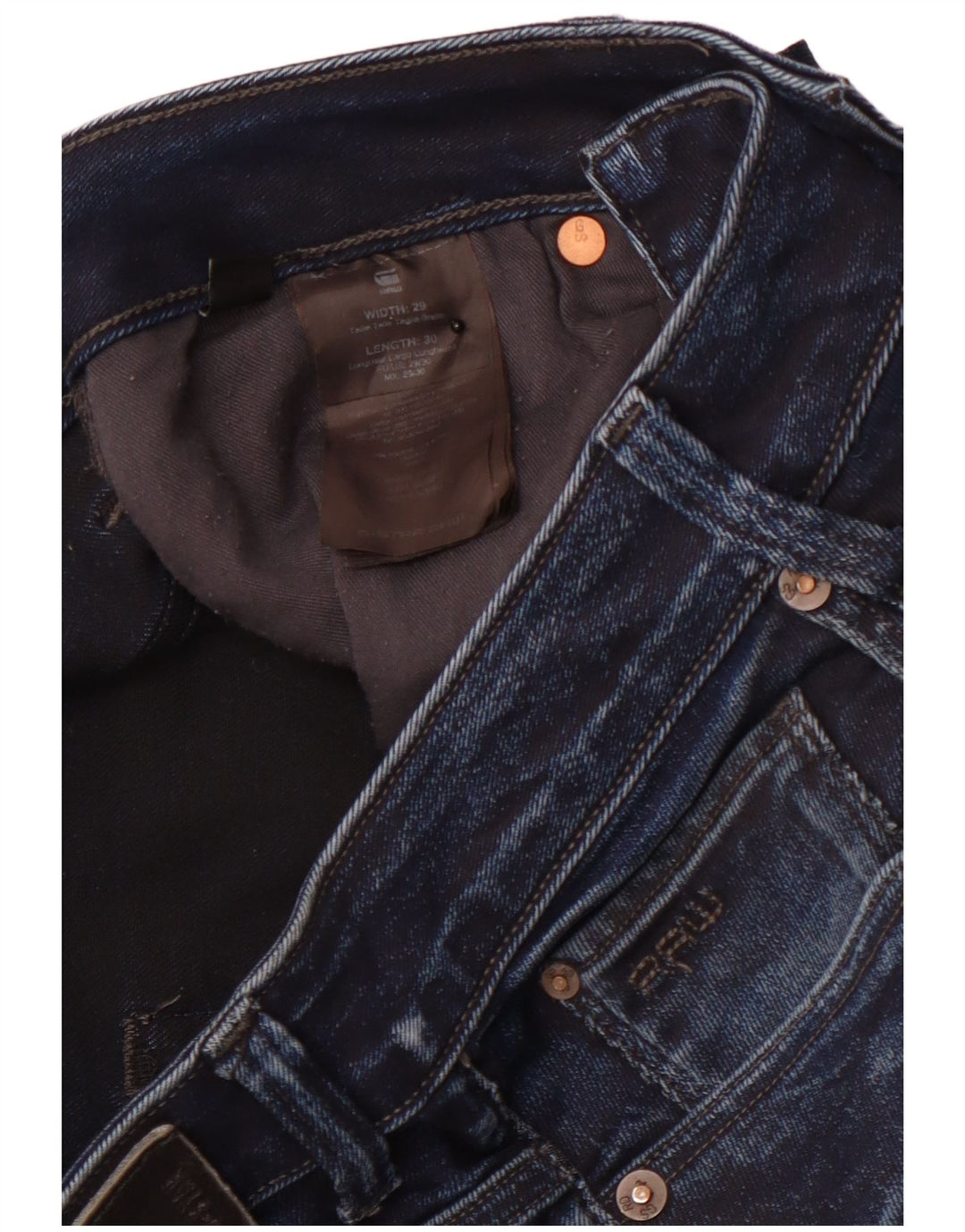 G-STAR ženske 3301 uske traperice W29 L30 tamnoplavi pamuk