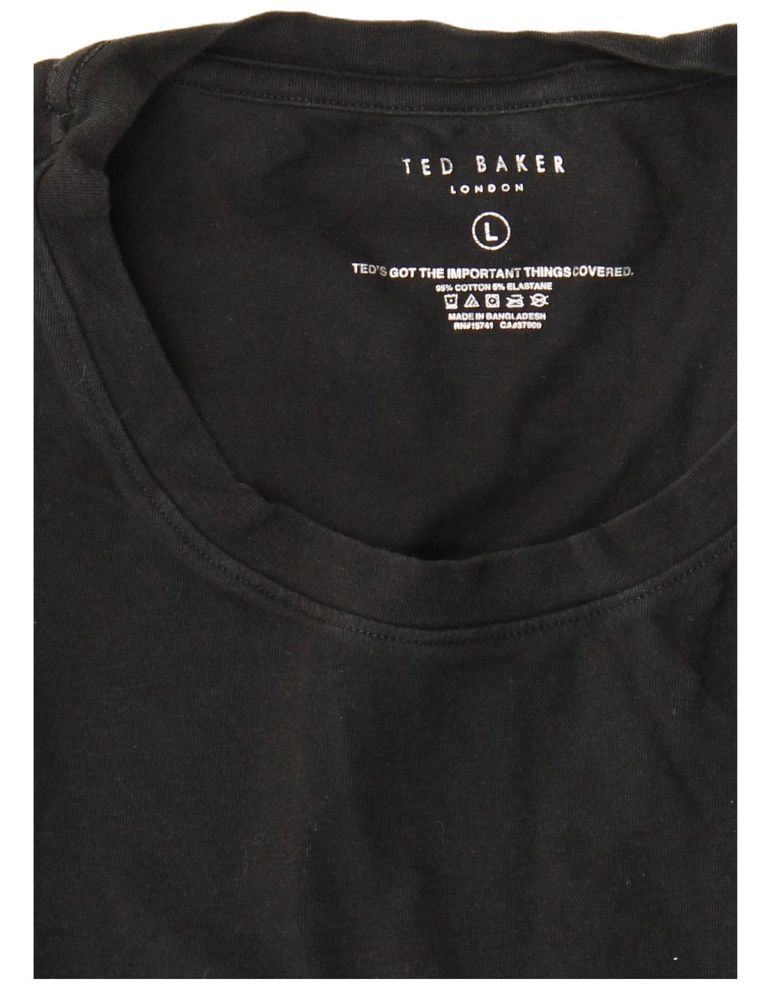 Ted Baker Muška majica kratkih rukava Veliki crni pamuk