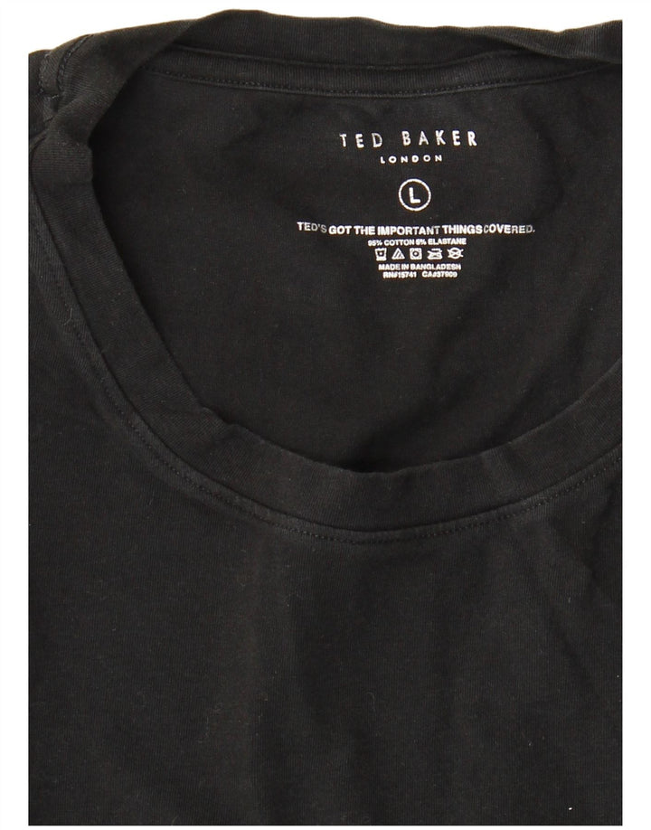 Ted Baker Muška majica kratkih rukava Veliki crni pamuk