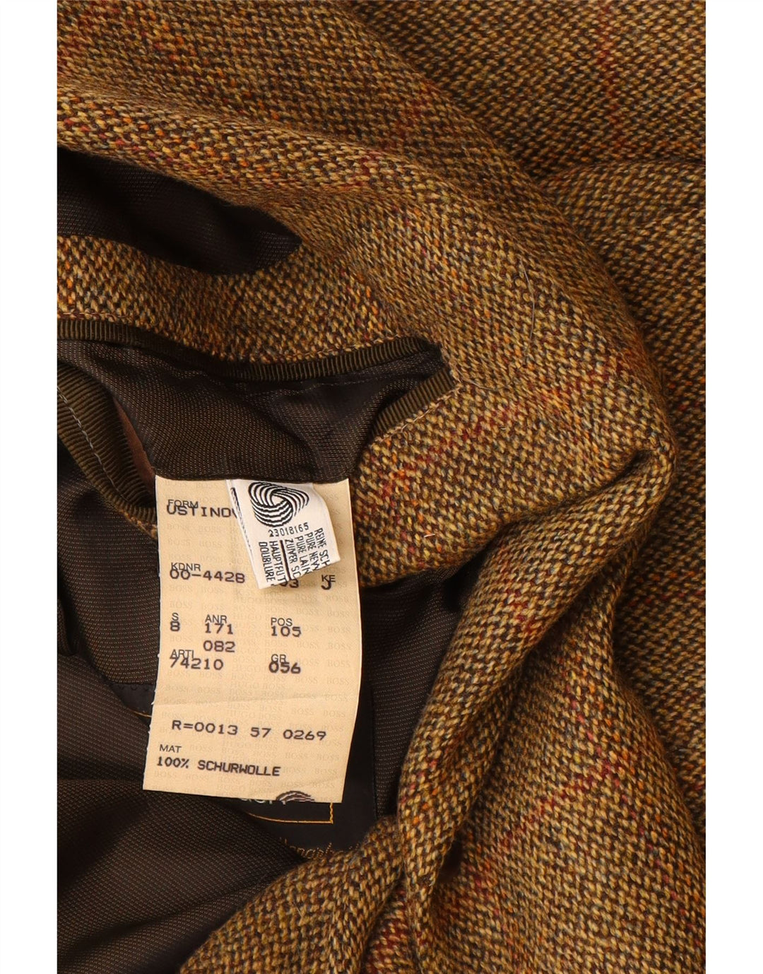 HUGO BOSS Muška jakna sa 2 gumba EU 56 3XL smeđa karirana nova vuna