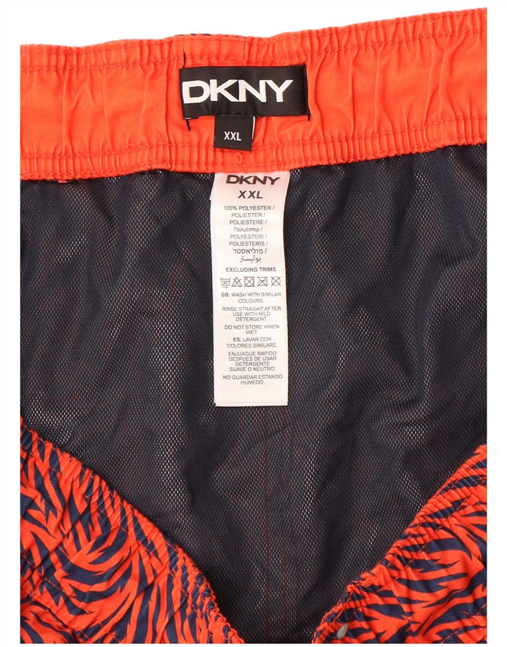 Dkny muške kratke hlače za plivanje 2XL narančasti geometrijski poliester