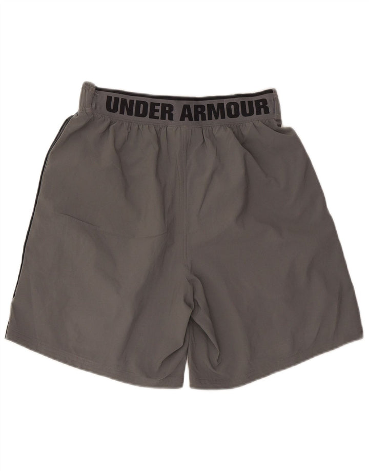 Under Armour srednje sive muške sportske kratke hlače s grafičkim motivima