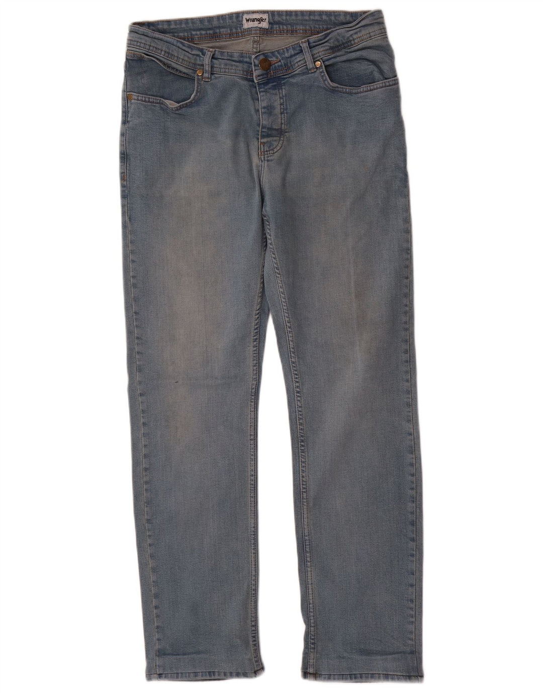 Wrangler muške ravne traperice W34 L31 plavi pamuk