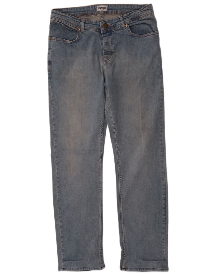 Wrangler muške ravne traperice W34 L31 plavi pamuk