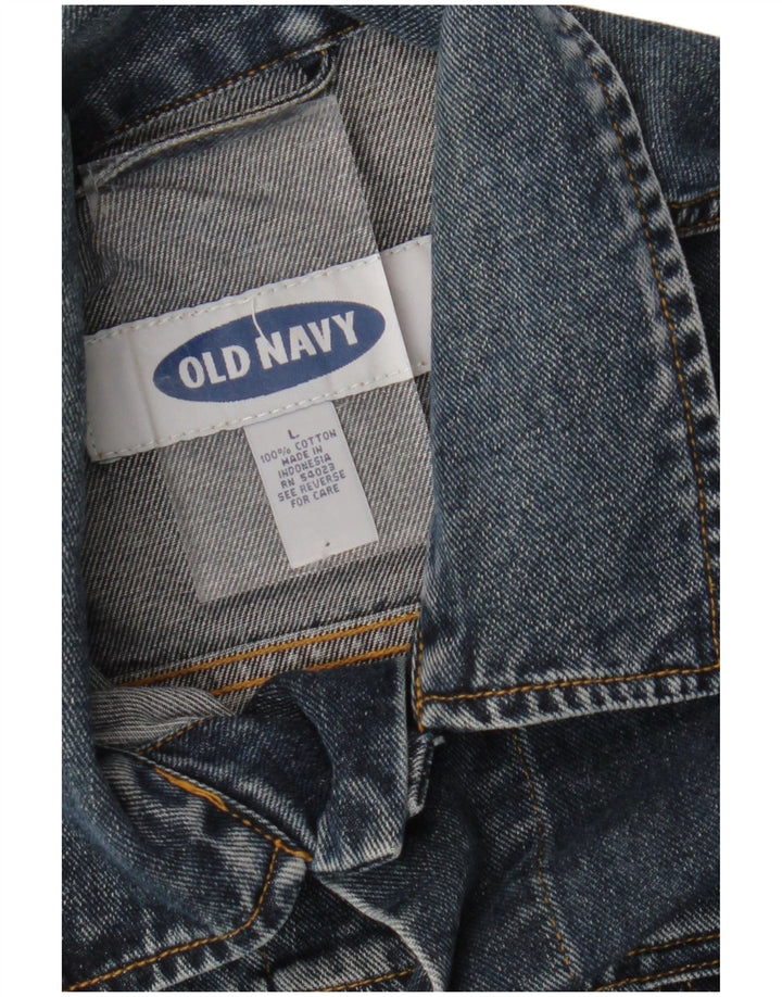 OLD NAVY muška traper jakna UK 40 Large tamnoplavi pamuk