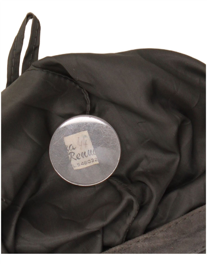 VINTAGE ženska suknja od brušene kože IT 44 W27 L26 siva