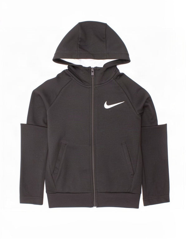 Nike Boys Zip Hoodie pulover 3-4 Years XS Black Colourblock Poliester
