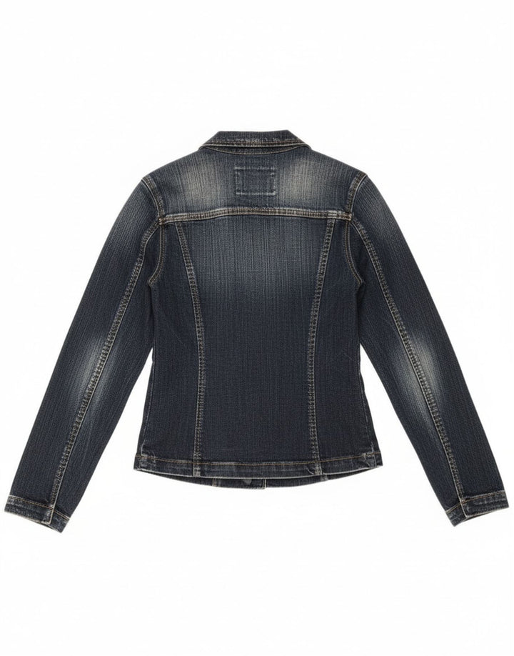 Vitamina ženska traper jakna s 1 gumbom UK 14 srednje plavi pamuk