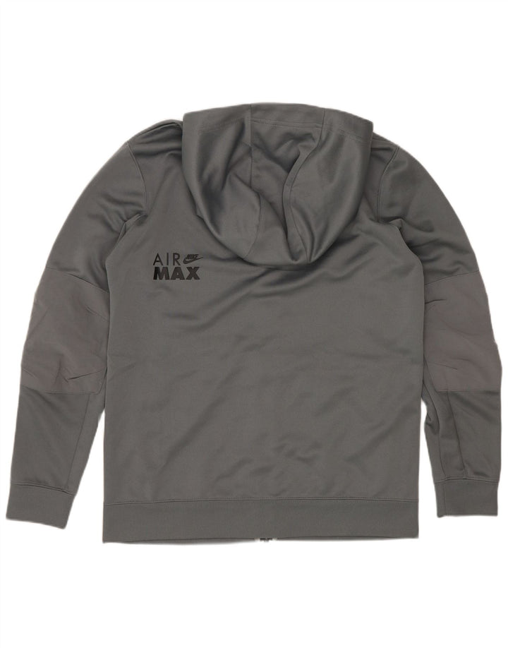 Nike Boys Graphic Zip Hoodie pulover 12-13 Years Veliki sivi poliester
