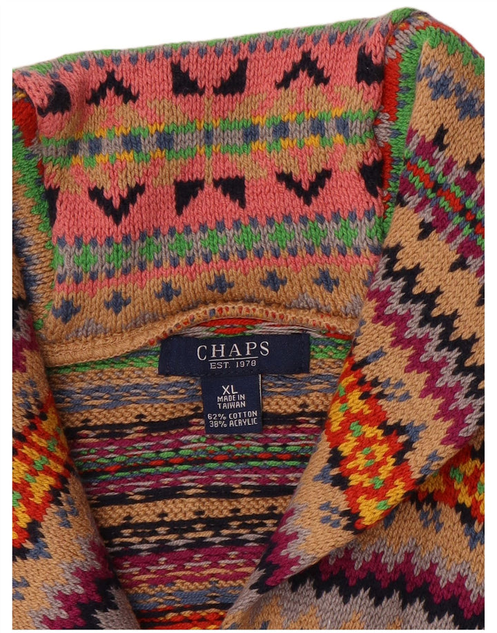 Chaps ženski kardigan pulover bez rukava UK 18 XL višebojni Fair Isle