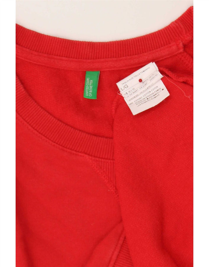 Veliki crveni pamučni muški pulover Benetton