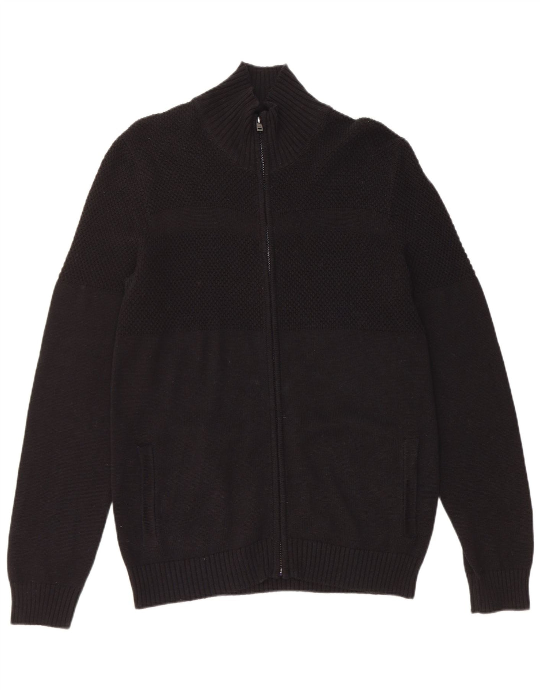 GUESS Muški kardigan pulover Veliki crni pamuk