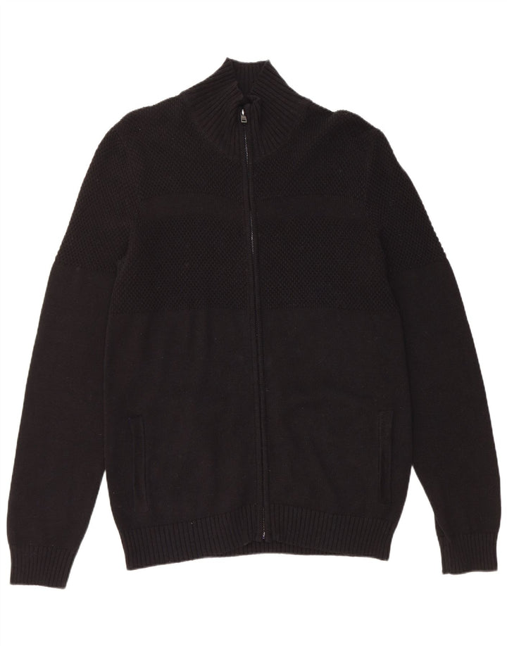 GUESS Muški kardigan pulover Veliki crni pamuk