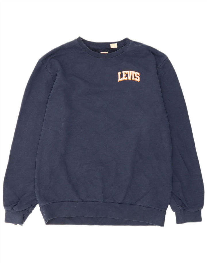 Levi's muški standardni grafički džemper, veliki tamnoplavi pamuk