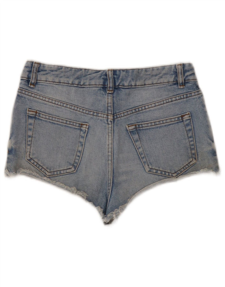 Topshop ženske traper kratke hlače W26 male plave boje pamuka