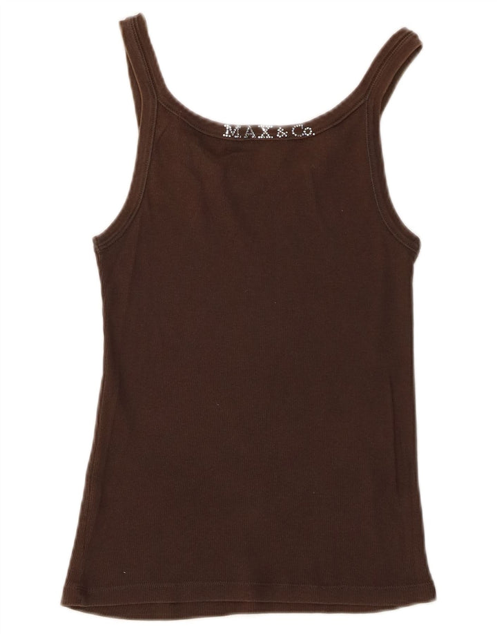 Max & Co. Ženski kratki prsluk od trikoa UK 12 Srednje smeđa