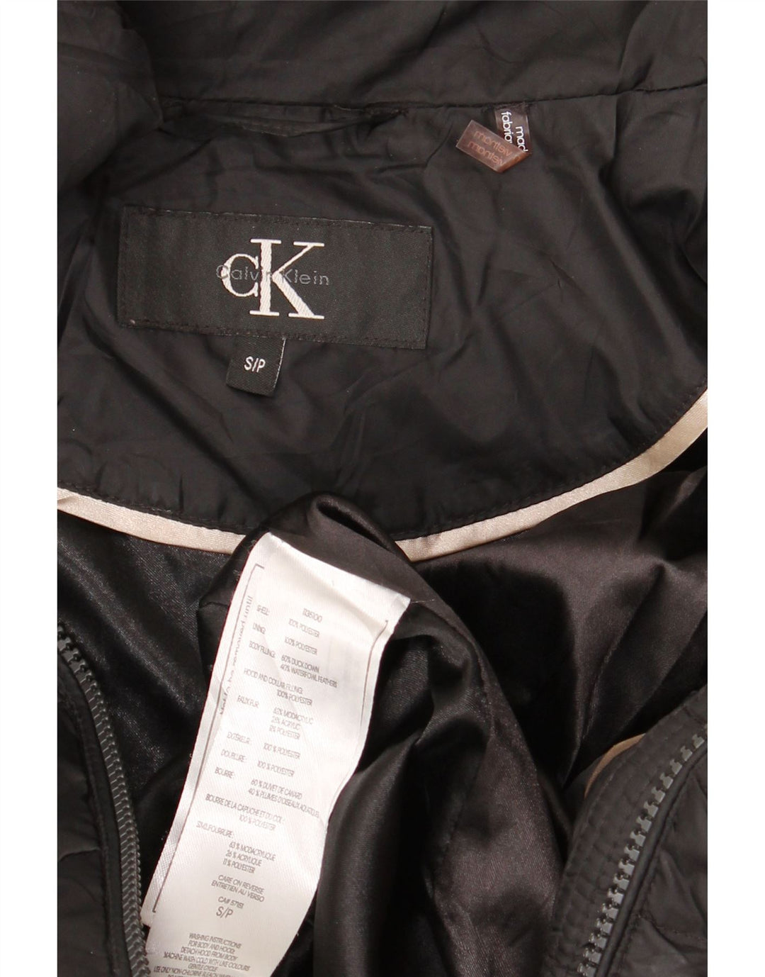 Calvin Klein Ženska podstavljena jakna UK 10 Mali crni poliester