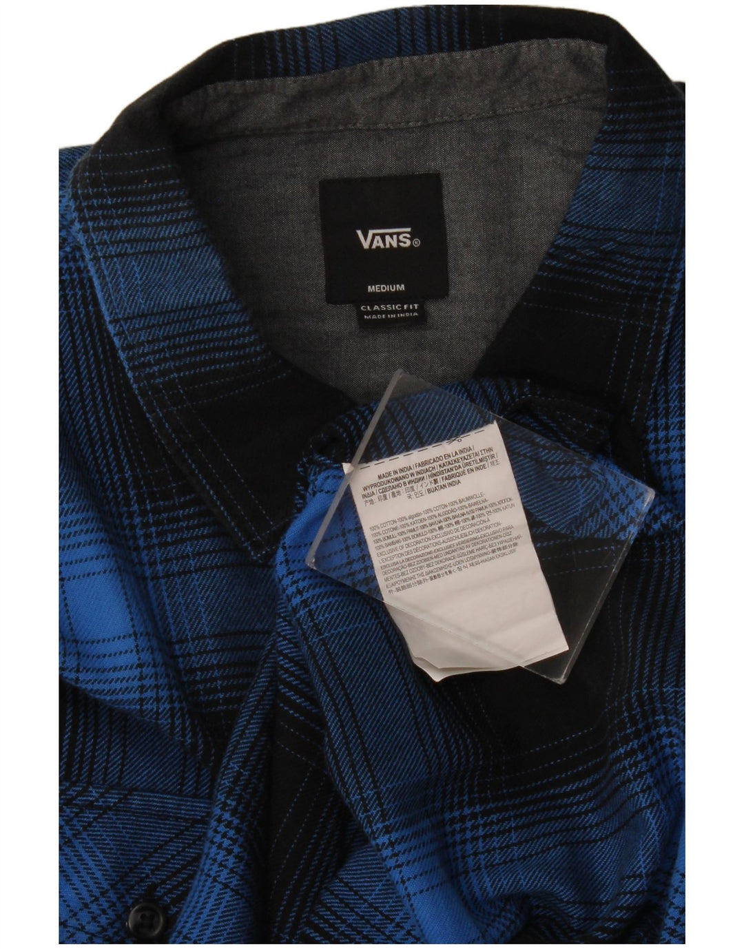 Vans muška klasična flanelska košulja srednje plave boje, pamuk