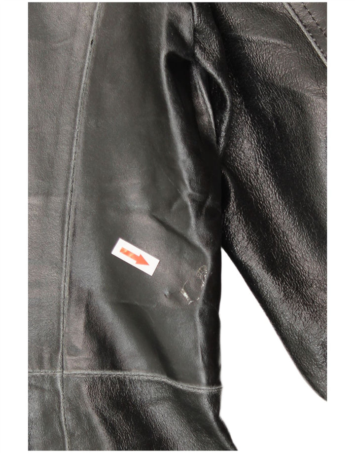 Davin muški kožni kaput UK 40 veliki crni kožni