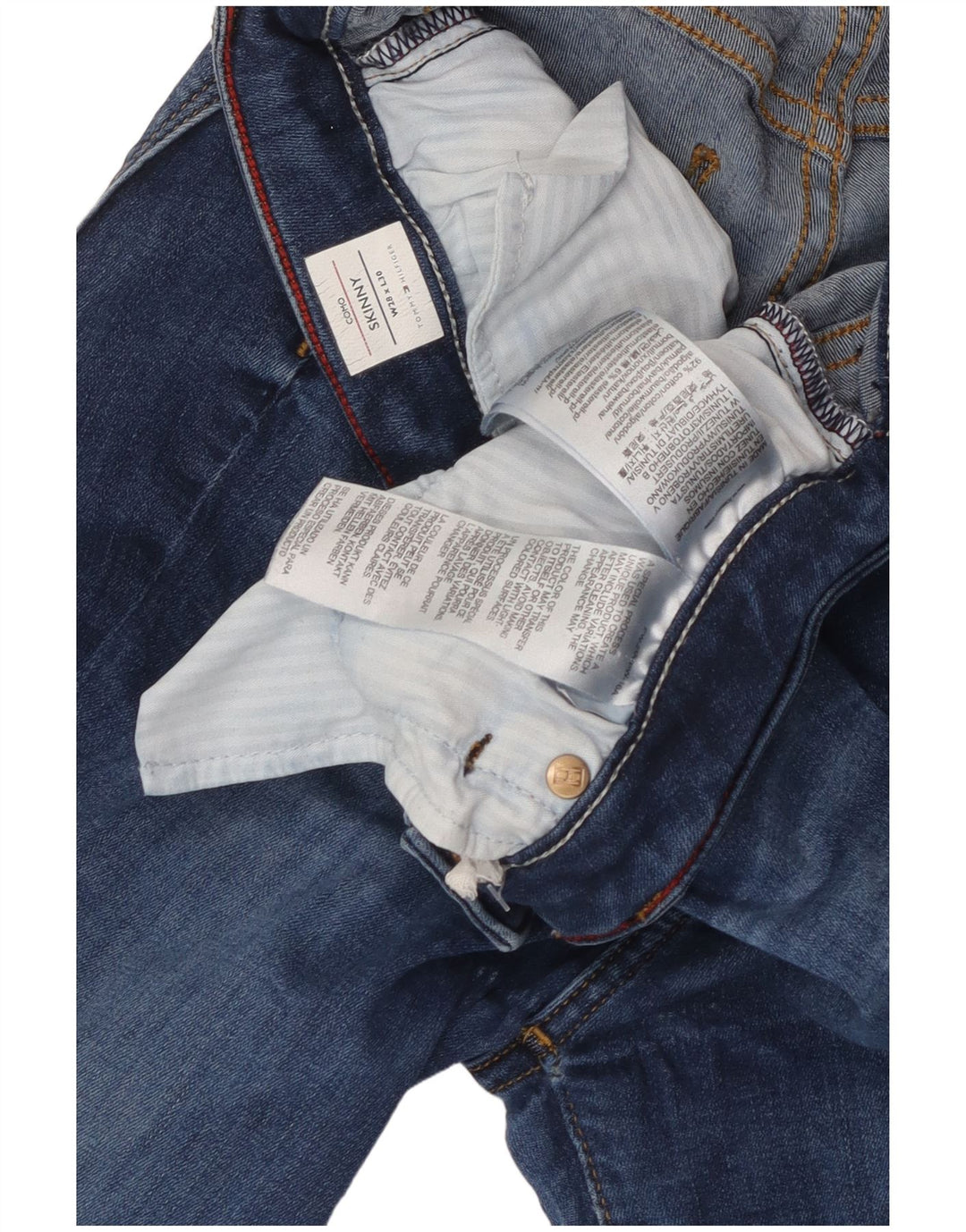 TOMMY HILFIGER Ženske Como uske traperice W28 L30 Plavi pamuk