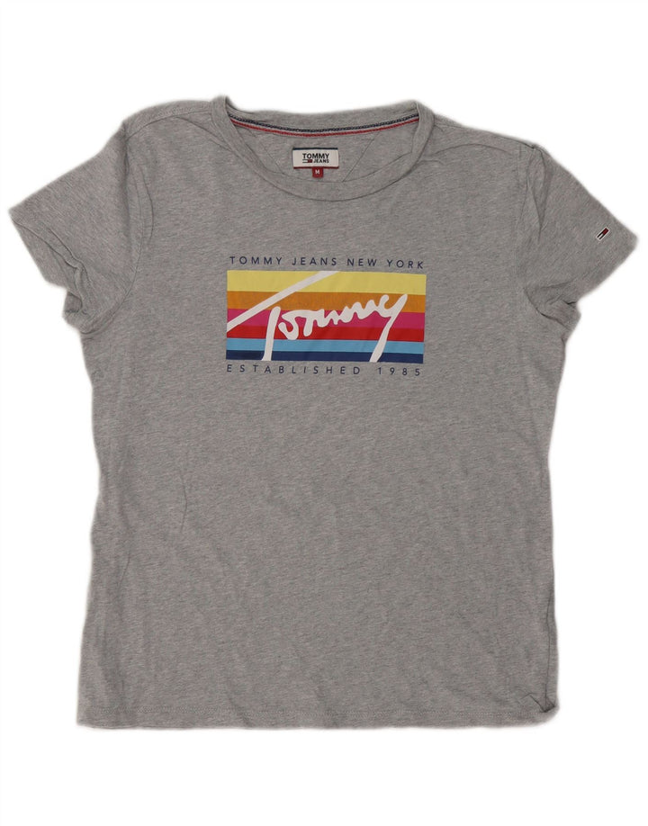 Tommy Hilfiger Ženska majica kratkih rukava s grafičkim motivima UK 14 srednje siva