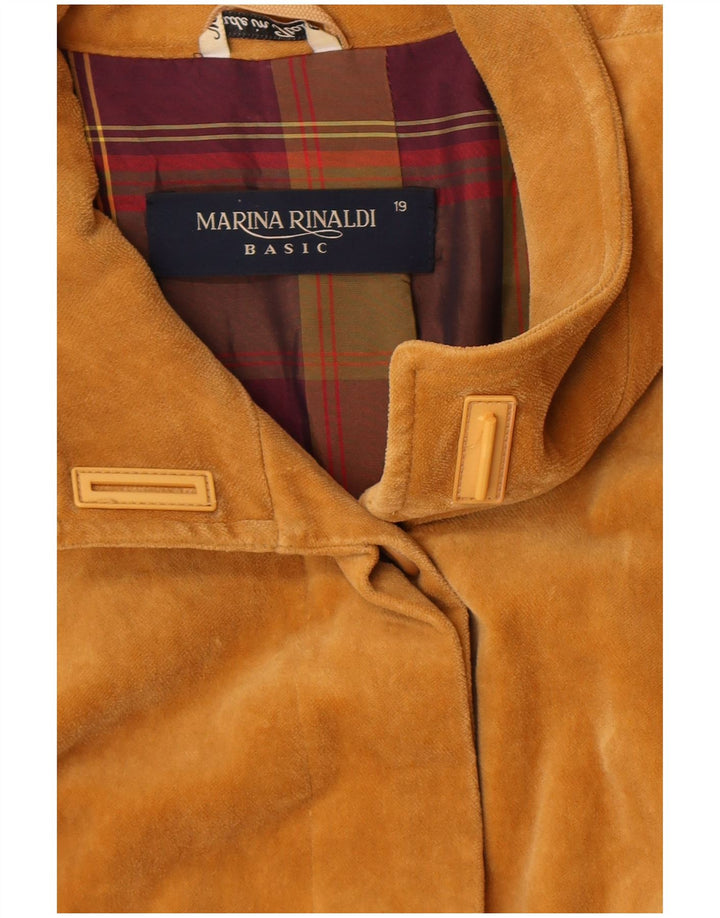 Marina Rinaldi ženski preveliki kaput od baršuna veličine 19 Small Beige