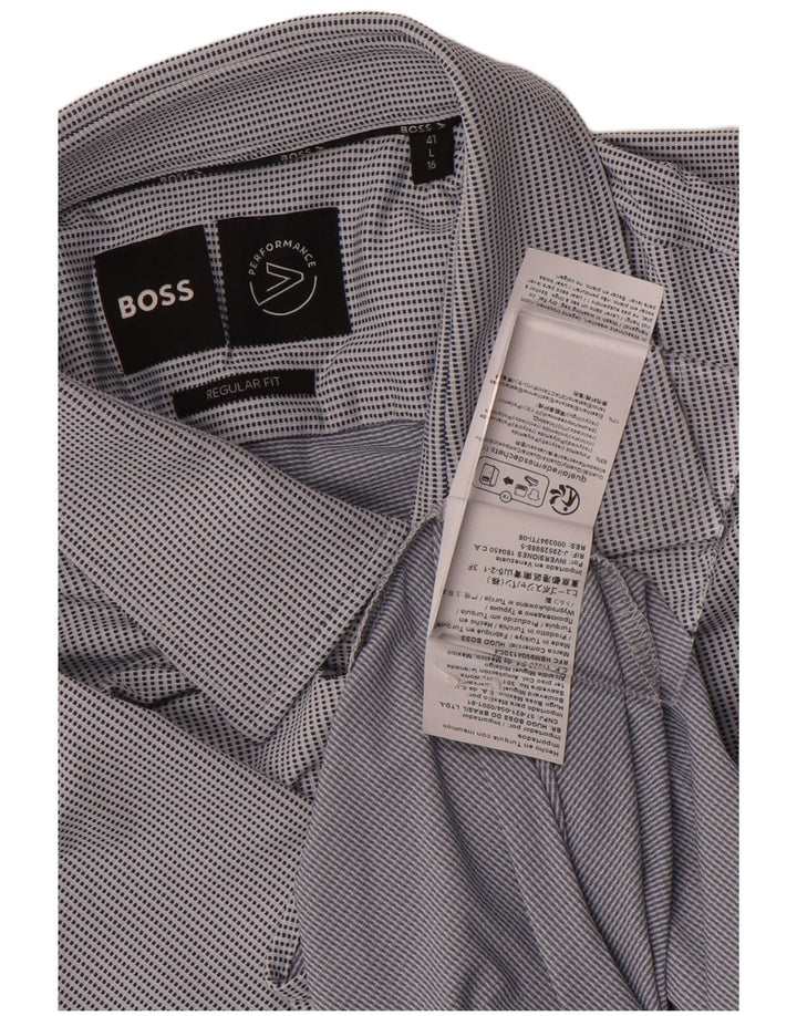 Hugo Boss muška košulja standardnog kroja veličina 41 16 od poliamida s velikim plavim točkama