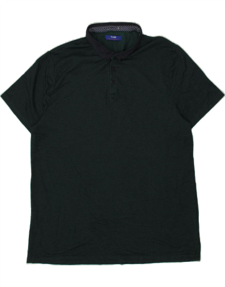 JULES Mens Polo Shirt Large Green Vintage Jules and Second-Hand Jules from Messina Hembry 