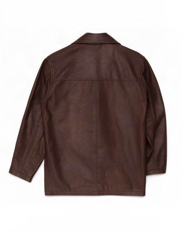 Vintage muška kožna jakna UK 42 XL smeđa
