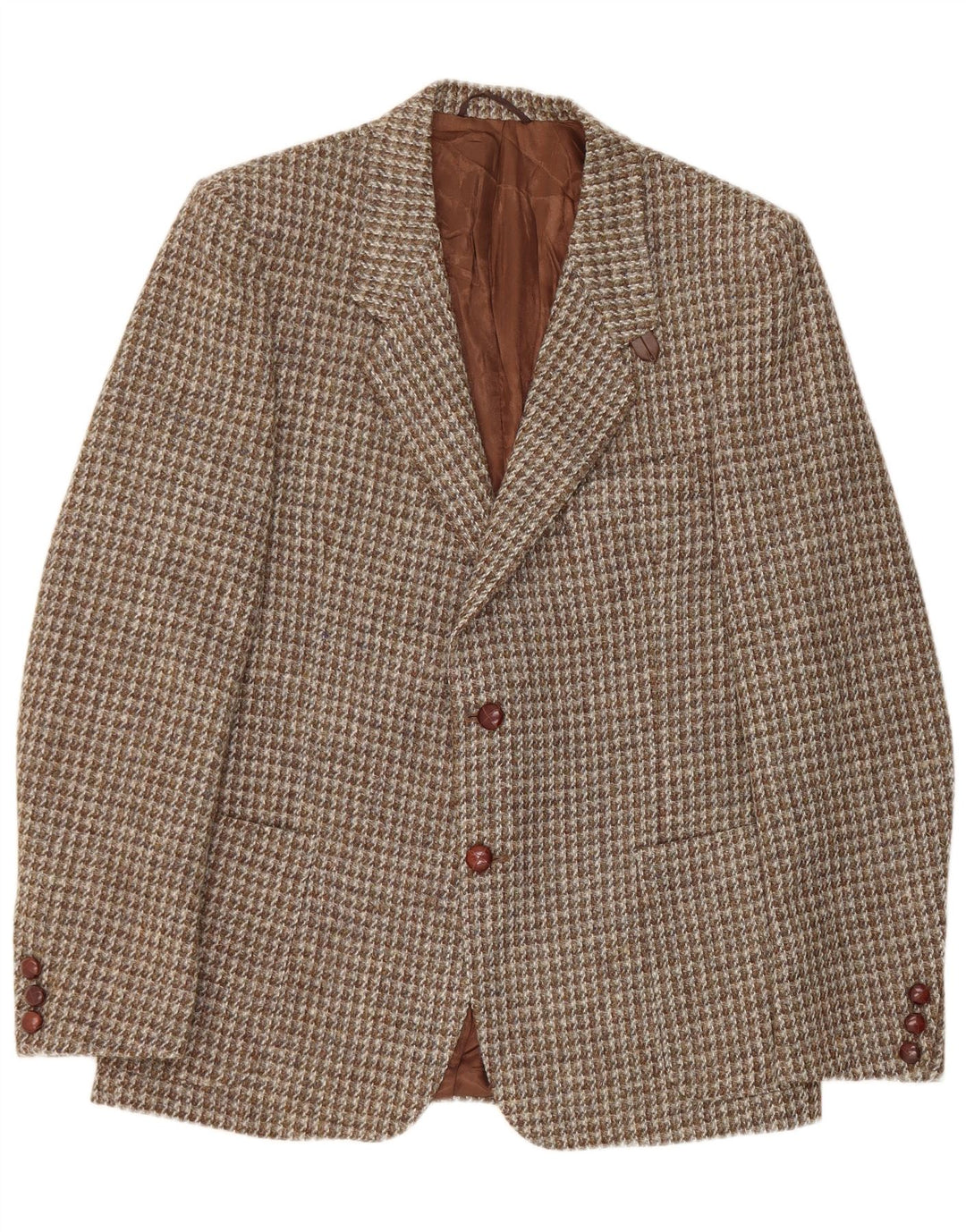 Harris Tweed Muški sako sa 2 gumba UK 42 XL Smeđa houndstooth