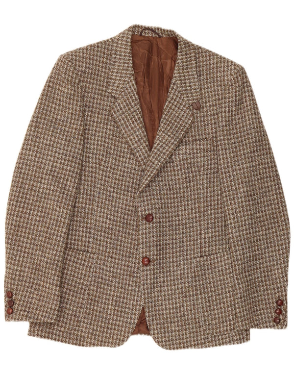 Harris Tweed Muški sako sa 2 gumba UK 42 XL Smeđa houndstooth