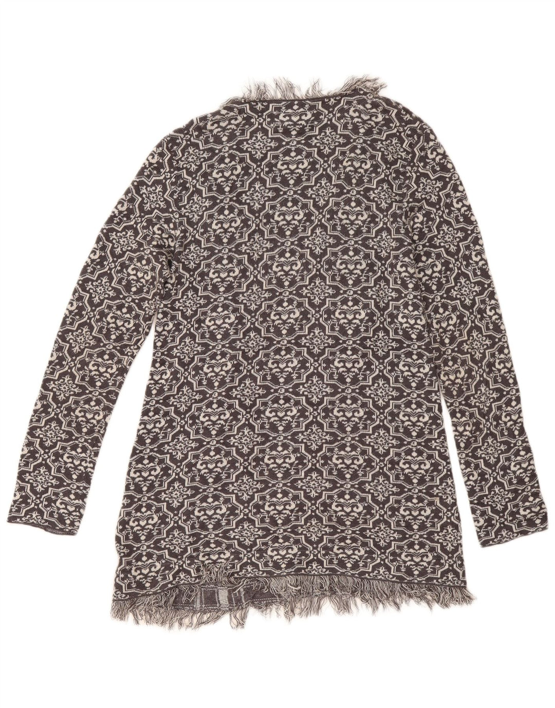 Rip Curl ženski otvoreni kardigan pulover UK 8 Small Grey Fair Isle