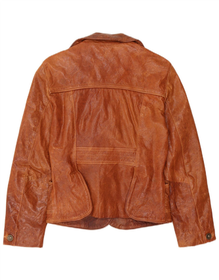 KOCCA ženska kožna jakna UK 10 Mala smeđa kožna