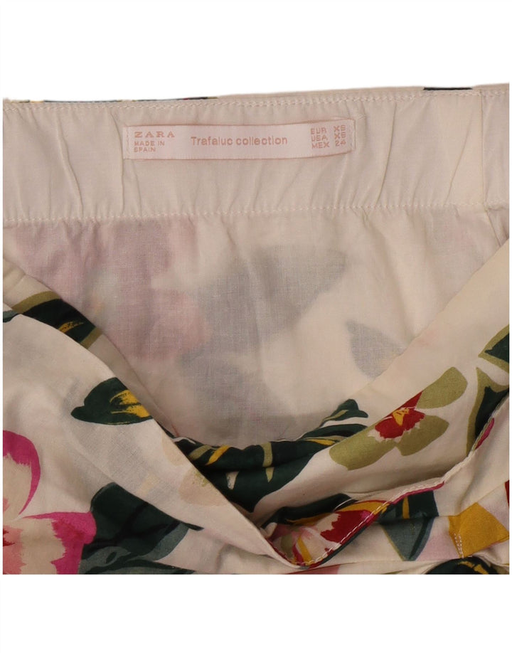 Zara ženska mini suknja XS W24 Off White Floral
