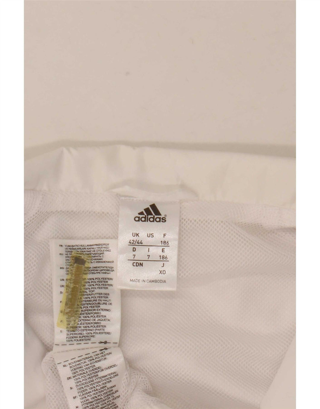 Adidas muška trenirka gornja jakna UK 42/44 veliki bijeli poliester u boji