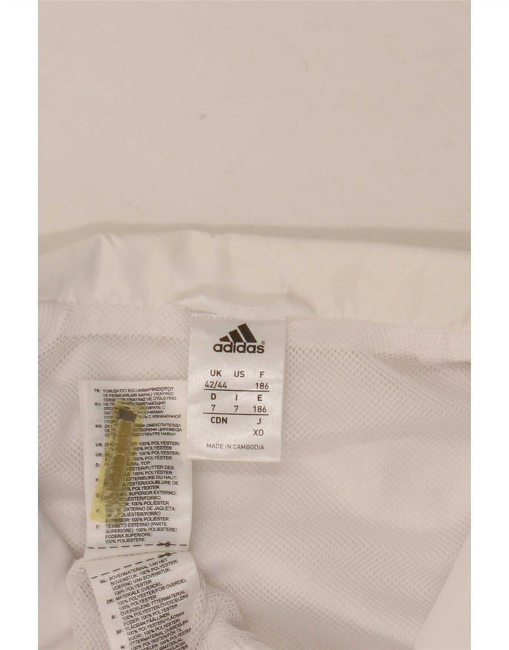 Adidas muška trenirka gornja jakna UK 42/44 veliki bijeli poliester u boji