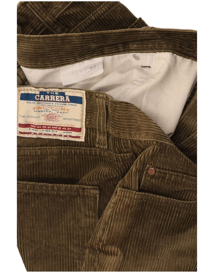 CARRERA Muške ravne hlače od samta W44 L30 Zelene