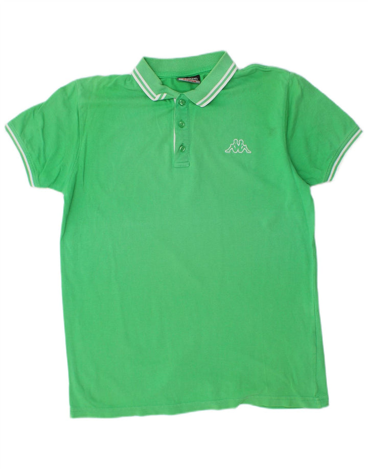 KAPPA Mens Polo Shirt Medium Green Cotton