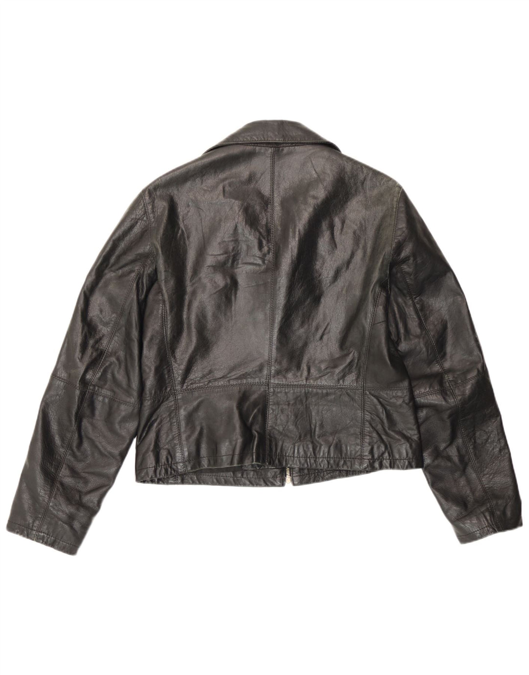 Vintage ženska kožna jakna IT 48 XL crna