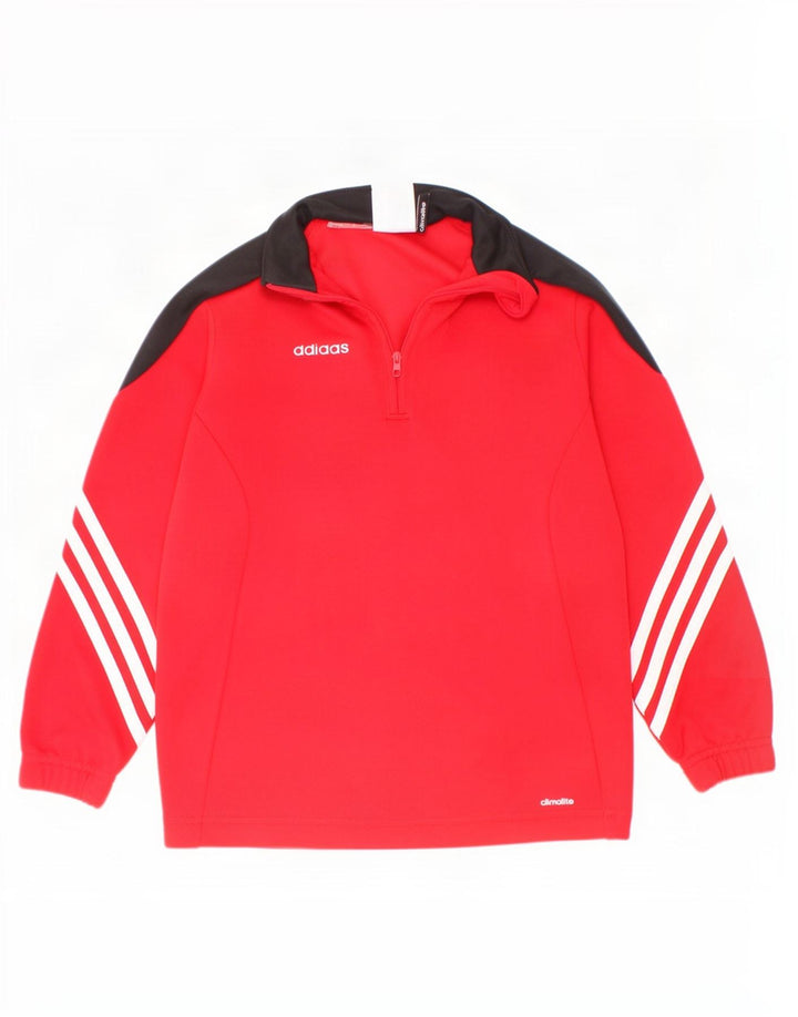Adidas dječačka majica s izrezom i trenirkom, 5-6 godina XS, crvena boja