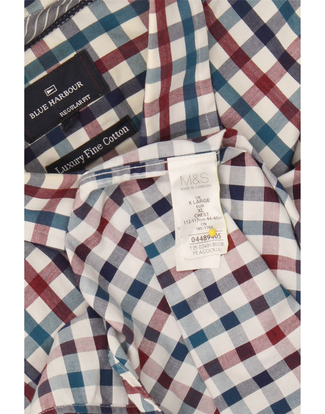 Marks & Spencer muška plava Harbor košulja XL višebojni gingham