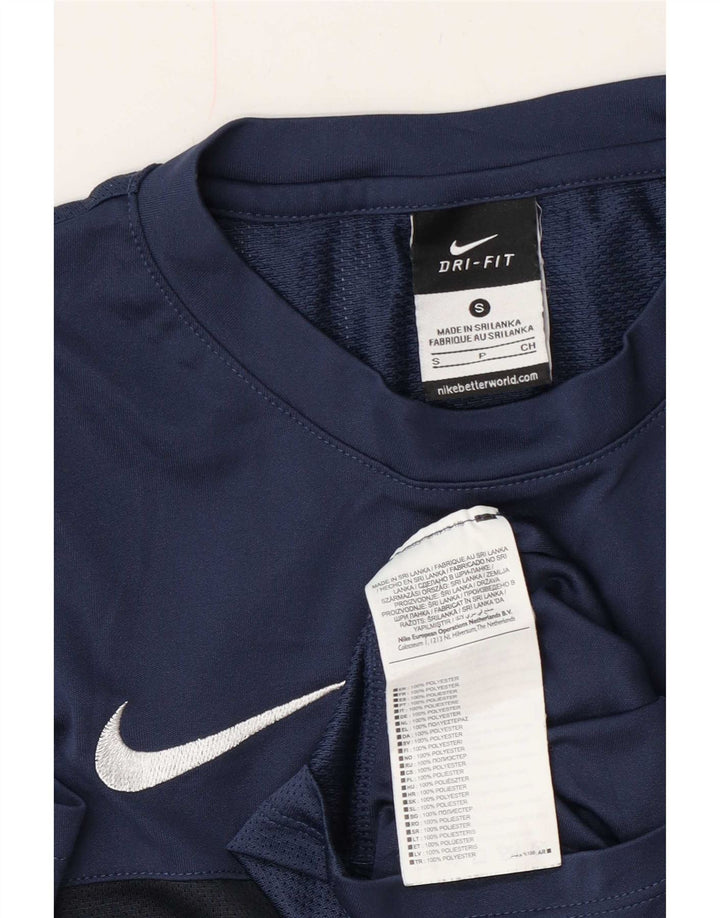 Nike Dri Fit majica kratkih rukava mala mornarsko plava poliesterska boja