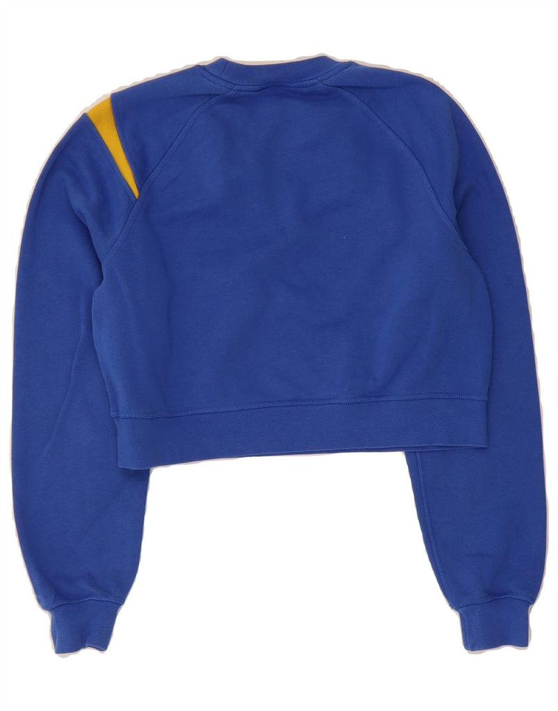 NIKE Womens Oversized Graphic Sweatshirt Jumper UK 6 XS Blue Vintage Nike and Second-Hand Nike from Messina Hembry 