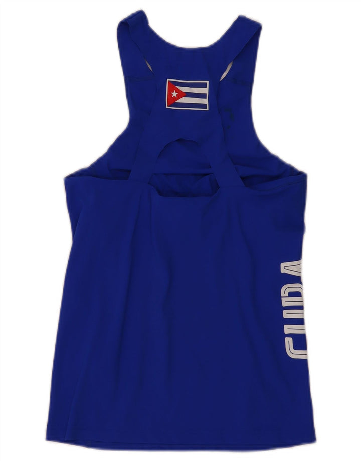 PUMA Ženski Cuba Graphic Vest Top UK 8 Mali plavi poliamid