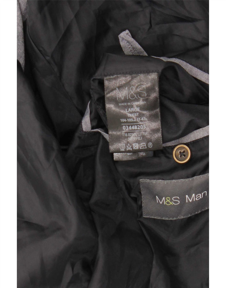 Marks & Spencer muška bomber jakna UK 40 veliki tamnoplavi poliester