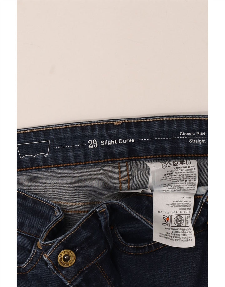 LEVI'S Ženske ravne traperice s klasičnim usponom Slight Curve W29 L28 Plavi pamuk
