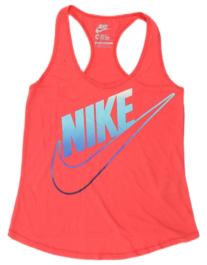 Nike Ženski široki grafički prsluk UK 12 Srednje ružičasti poliester