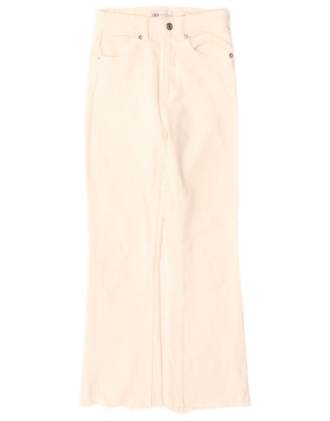 Zara ženske traperice visokog struka s visokim strukom EU 34 2XS W24 L26 sivobijele