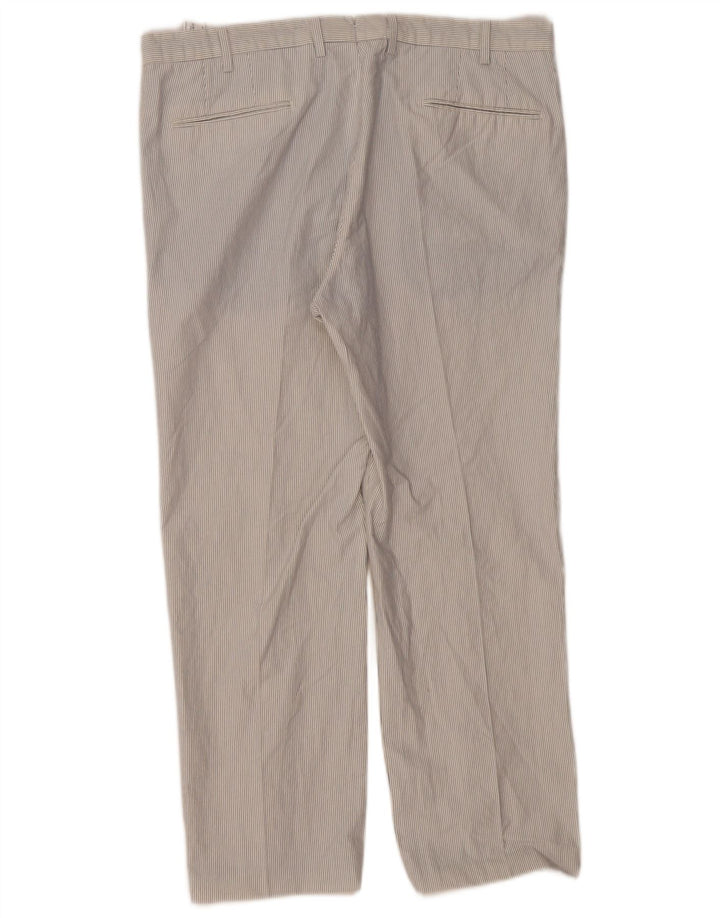 MASSIMO DUTTI Muške hlače ravnog odijela EU 46 XL W36 L27 Bijele pruge